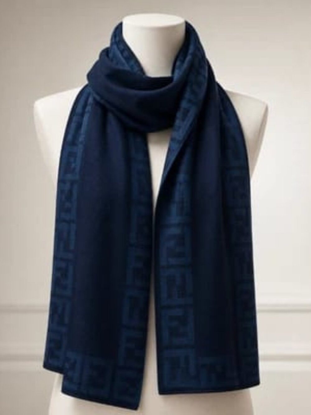 Fendi Winter Scarf 100% Wool SIZE 12" by 63" ~ MSRP $610